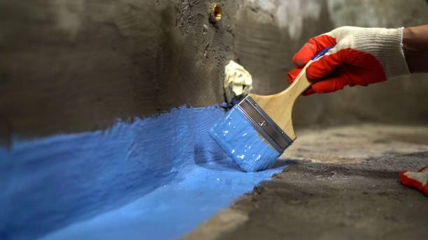 Commercial Waterproofing project at a Grosse Ile, MI business property by SJ Waterproofing Pros